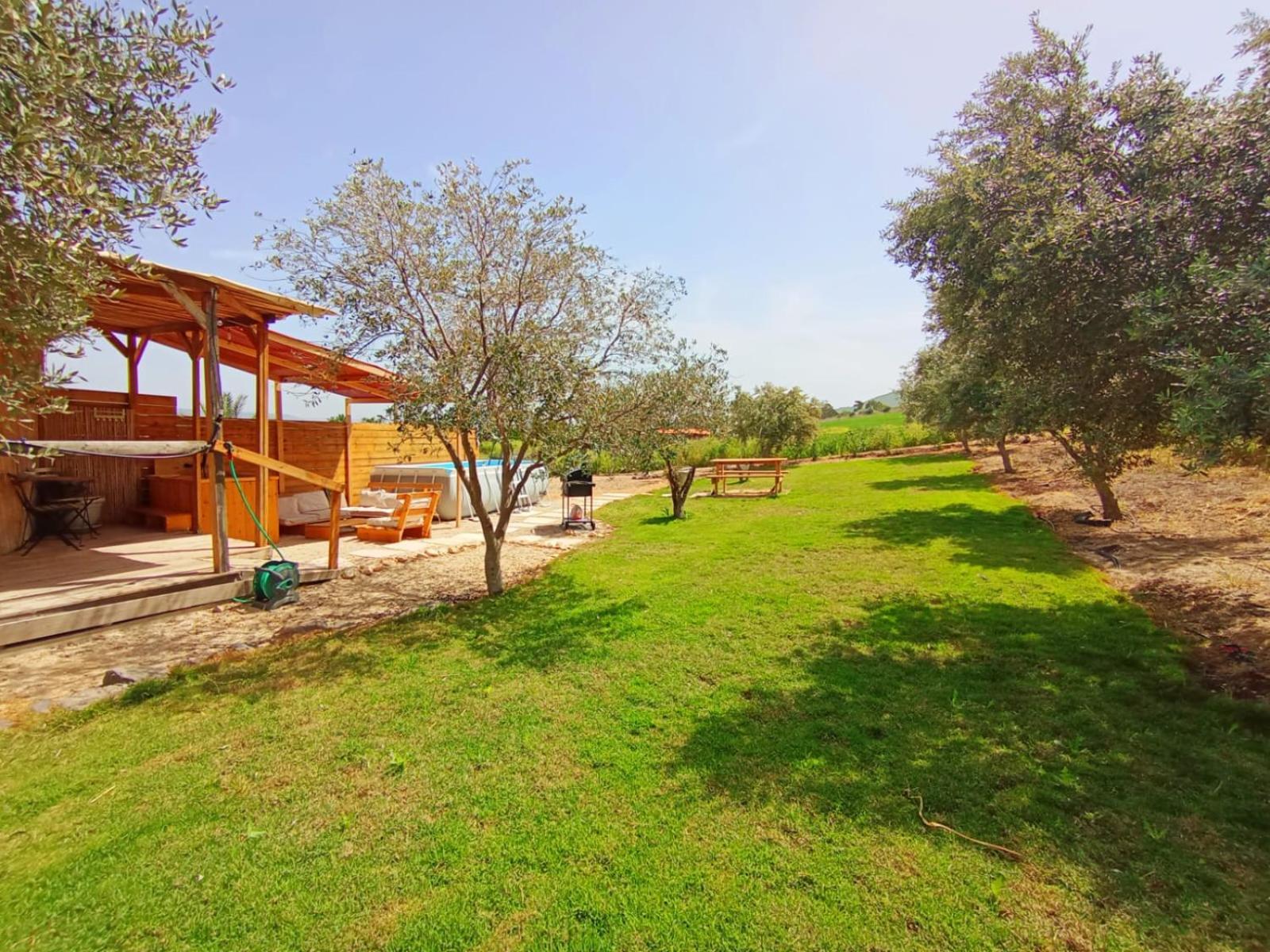מלון יבניאל Dome in the Olive Grove כיפה גיאודזית ענקית ומודרנית בין עצי הזית מראה חיצוני תמונה